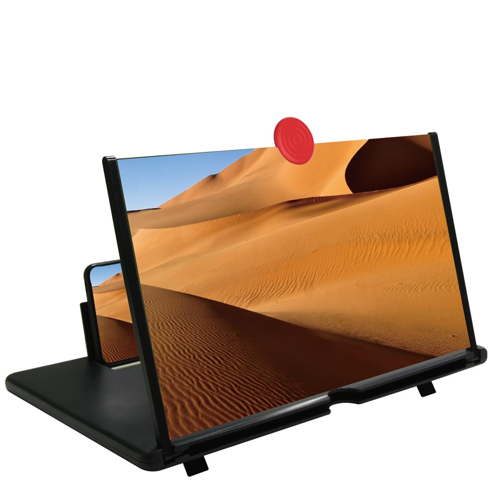 12 inches 3D HD Screen Magnifier Amplifier Projector Screen for Movies, Videos,a