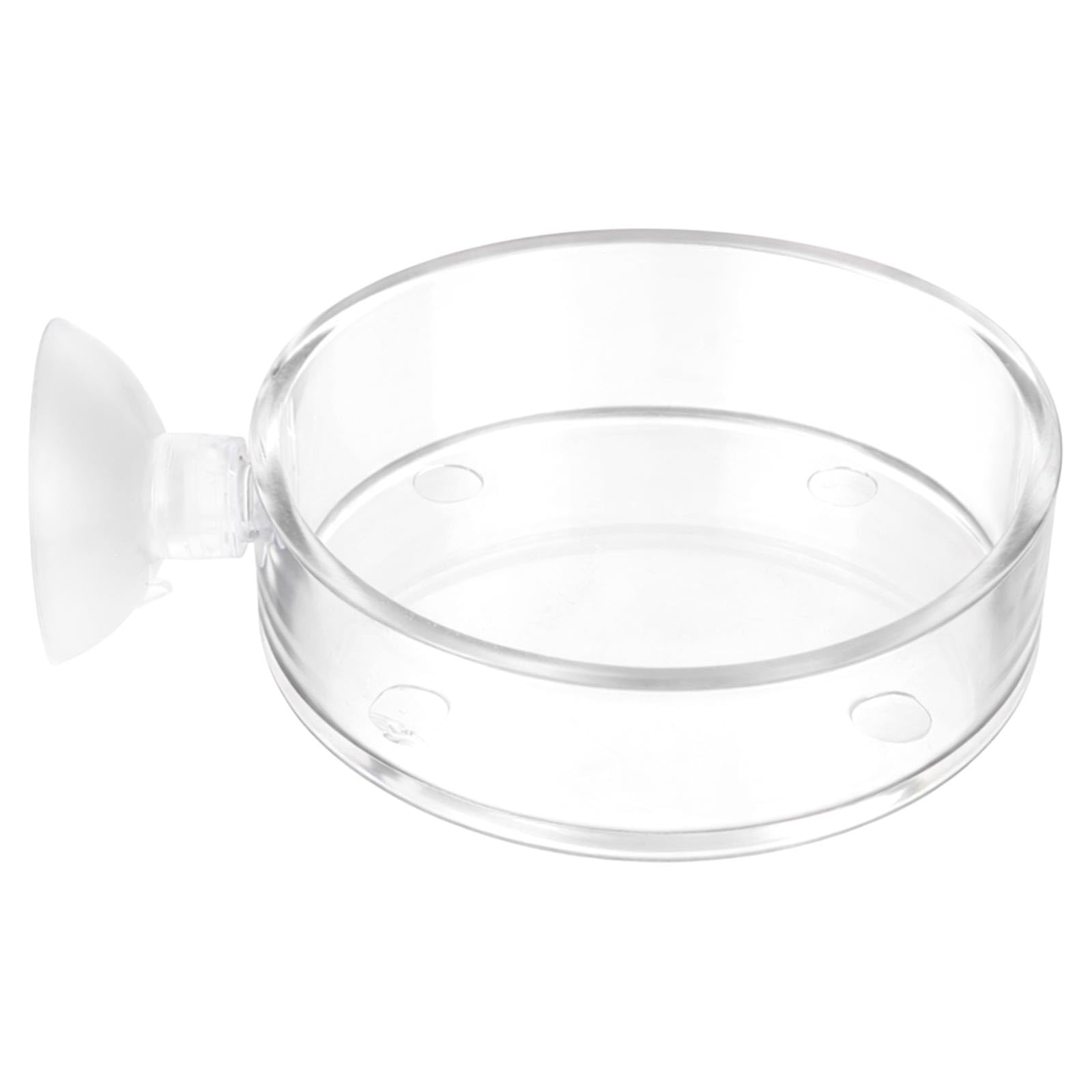 Fish Tank Feeder Dish with Suction Cup, Transparent Acrylic Aquarium Shrimp Feed