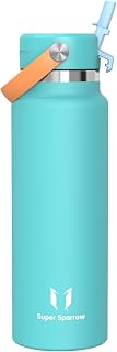 Sparrow Stainless Steel Water Bottle 1.2L Thermal Straw Bottle – Thermos