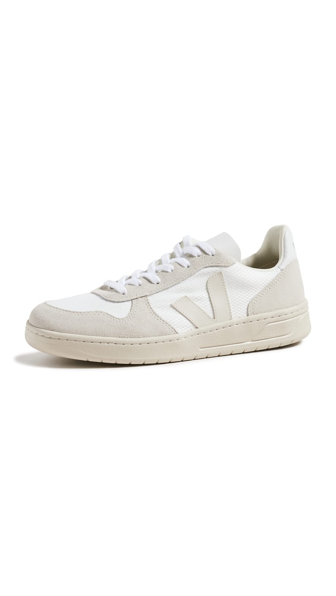 Veja V-90, Men's High Top, White Pierre Natural, 39 EU