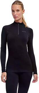FALKE Women's Maximum Warm High Zip Neck T-Shirt Technical Sports Long Sleeve for Cold to Very Cold Weather Quick Drying Breathable Sustainable Functional Yarn 1 Piece