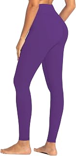 Sunzel Nunaked Workout Leggings for Women, Tummy Control Compression Yoga Gym Pants Seamless Front and High Waist 26"