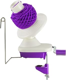 GEIWOGUO Yarn Winder Hand Operated Yarn Ball Winder for Crocheting &amp; Knitting (Purple)