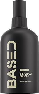 BASED Sea Salt Spray, Natural Finish Sea Salt Spray for Hair, Volume &amp; Texture, Infused with Kelp &amp; Vitamin B5, Light &amp; Non-Greasy, Paraben Free, No Drying Alcohols, 8.5 oz (Pack of 1)
