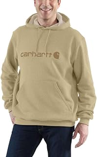 Carhartt Herren Sweatshirt Signature Logo Hooded Sweatshirt Heather Grey
