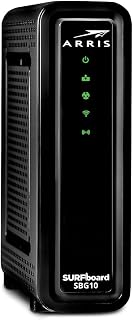 ARRIS (SBG10) - Cable Modem Router Combo - DOCSIS 3.0 16 x 4 Gigabit & AC1600 WiFi, [Check with your provider for compatibility]400 Mbps Max Internet Speeds