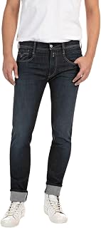 Replay Anbass Men's Slim Fit Hyperflex White Shades Stretch Jeans