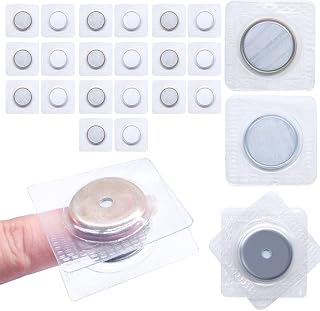 SEMINI Hidden Sew Magnetic Snap Invisible Hidden Sew in PVC Hidden Purse Closure for Fastener Handbag Cloth Clasp DIY Craft Sewing Tools (25mm)