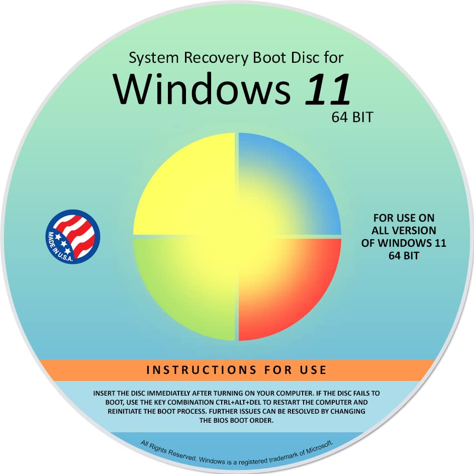 Ralix Reinstall DVD Compatible with Windows 11 All Versions 64 bit. Recover, Res