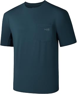BASSDASH Men’s UPF 50+ Performance Short Sleeve Pocket T-Shirt UV Sun Protection Fishing Hiking Kayaking Sports Shirts