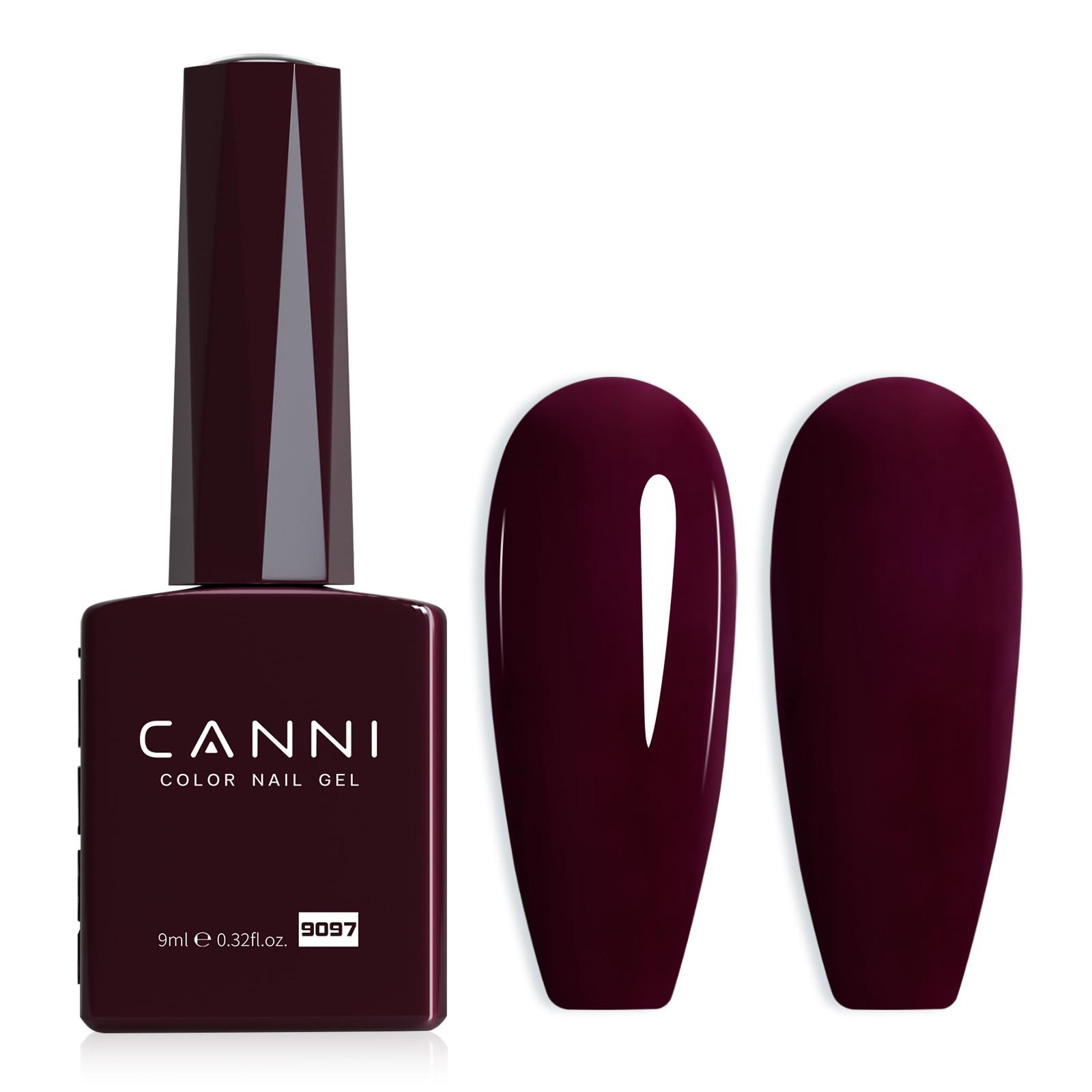 CANNI Dark Red Gel Nail Polish, 1Pcs Burgundy Red Gel Polish Deep Red Color Nail