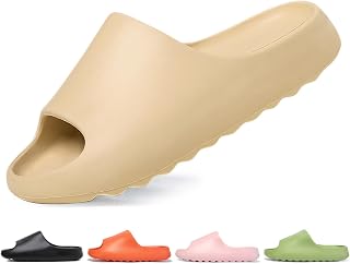 Men's Slides Women's Beach Summer Sandals Men's Rubber Slippers Non-Slip Pool Slide Unisex Thick Comfort Foam Slides