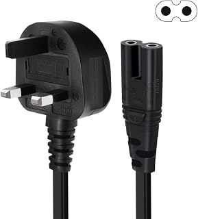Printer Power Cable 3M for HP Envy/OfficeJet, Canon Pixma/Maxify, E pson, Brother, Dymo Label Writer Printer, 2 Prong Figure 8 Power Cord for Sony PlayStation 2/3/4, Xbox One X, Xbox 1s (3M/10FT)