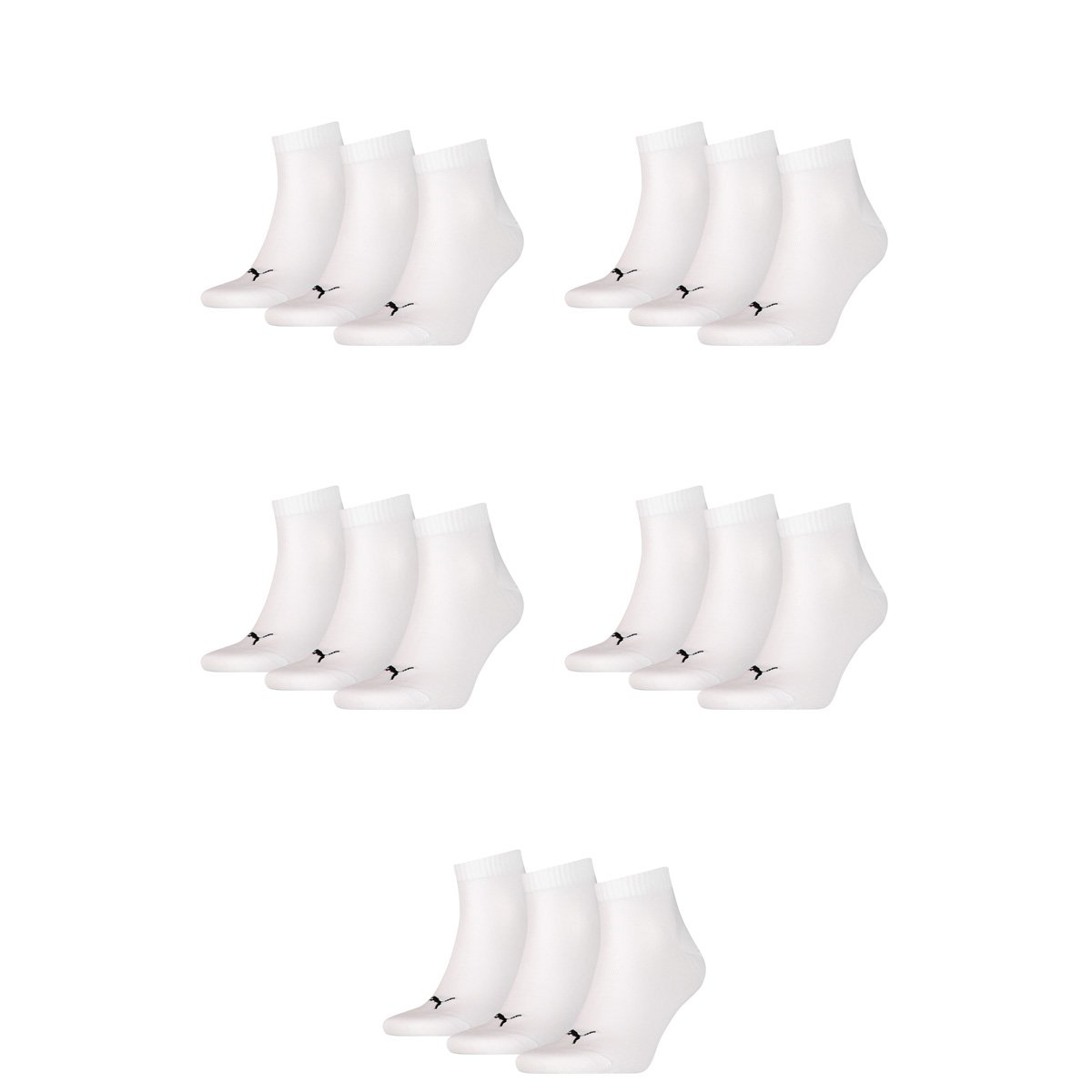PUMA Unisex Quarter Plain 3p Men's Sports Socks (Pack of 3)
