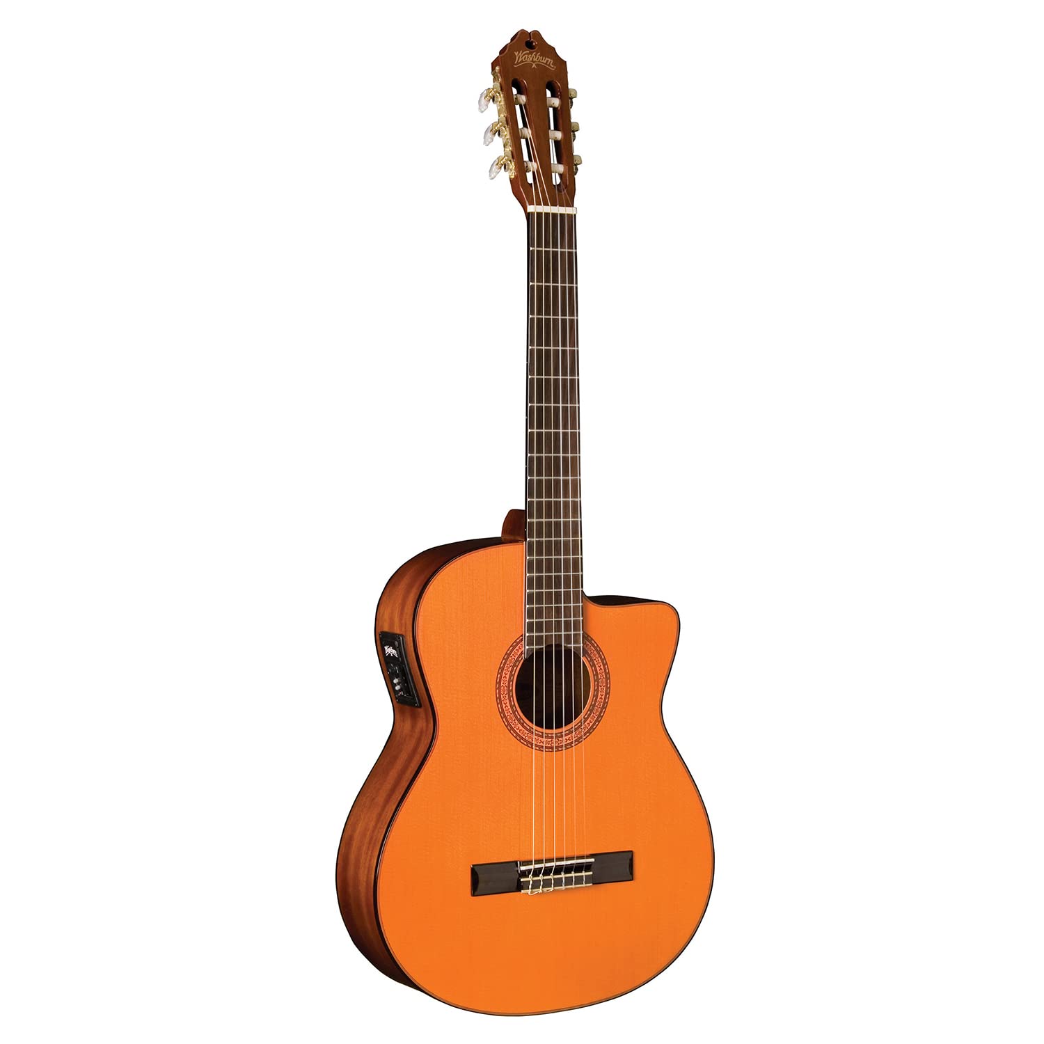 Washburn Classical C5CE Cutaway, Acoustic Electric Guitar | Nylon strings; spruc