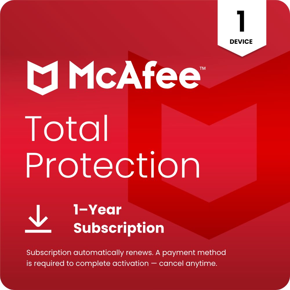 McAfee Total Protection 1-Device 2026 | Security Software Includes Antivirus,VPN