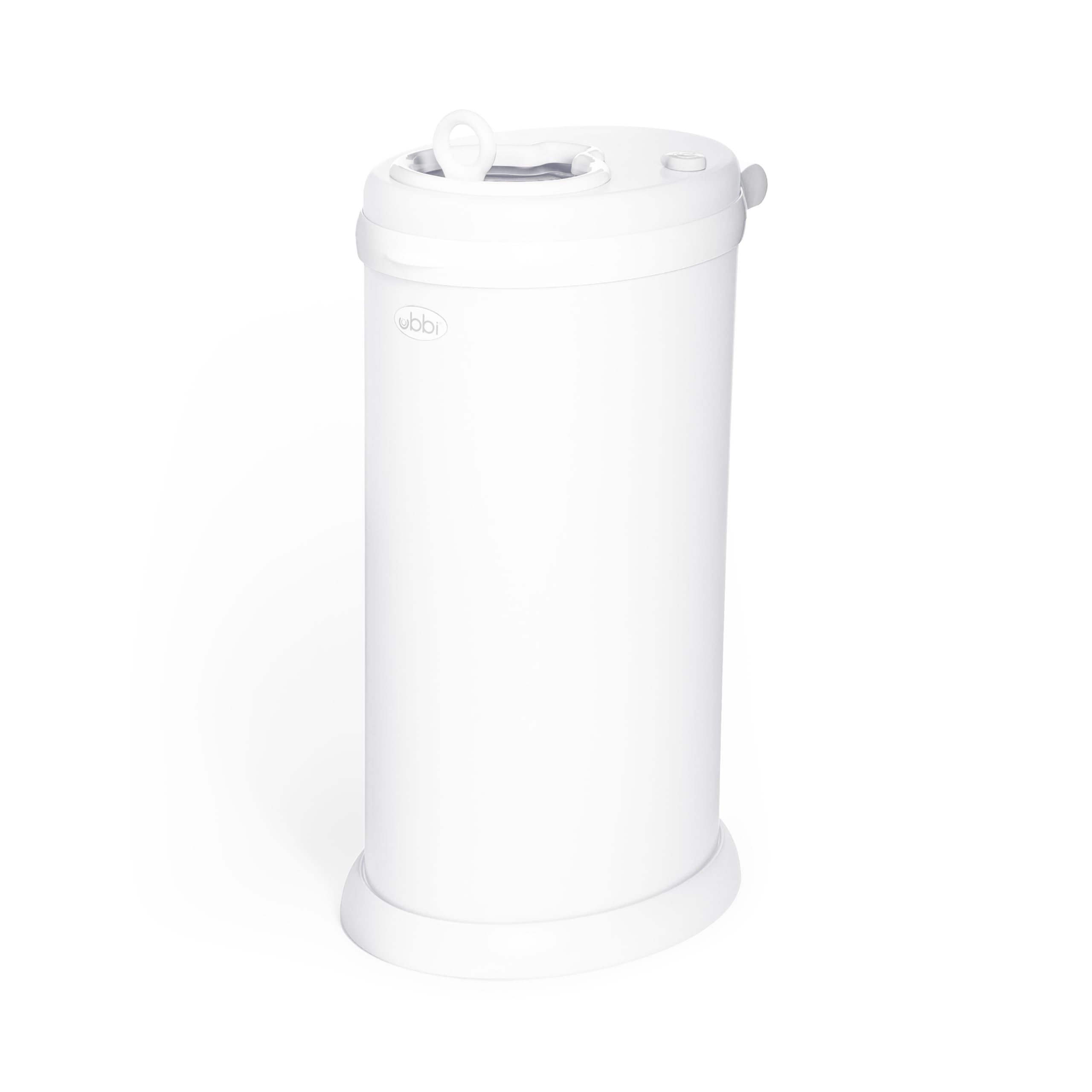 Ubbi Steel Diaper Pail, White, 2.34 ounces