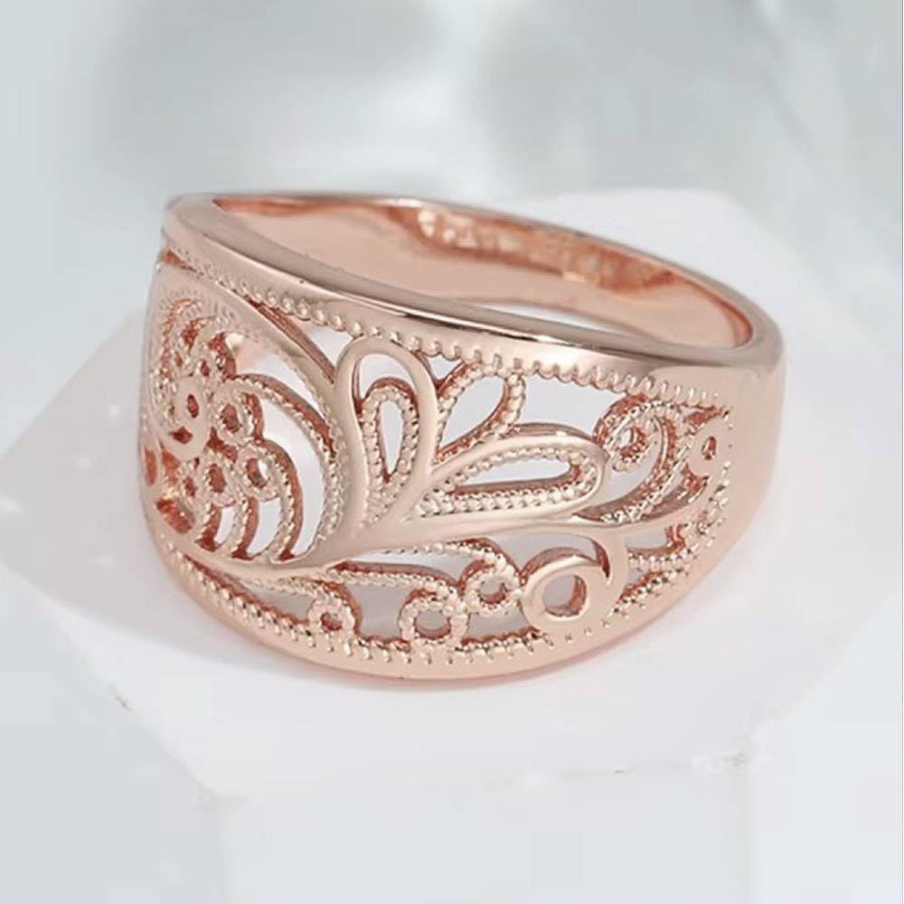 Hollow Out Pattern Design Women's Ring Daily Jewelry