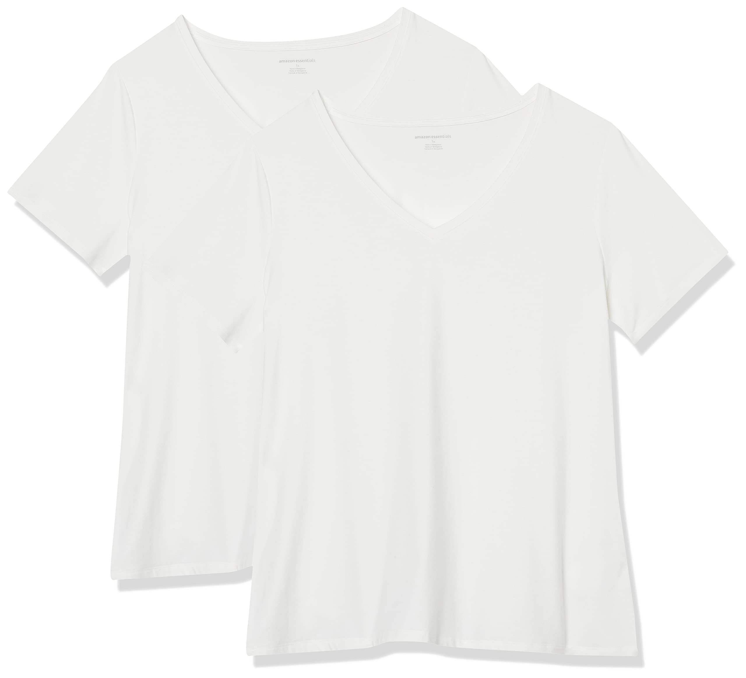 Amazon Essentials Women's Plus Size Short Sleeve V Neck T Shirt