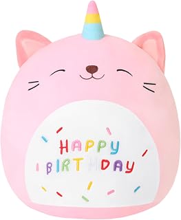 SQEQE Unicorn Cat Plush Kawaii Birthday Cat Plushies Pillow Cat Stuffed Animal Toy Soft Plushie Doll Gifts for Kids Decor(Caticorn, 8 Inch)