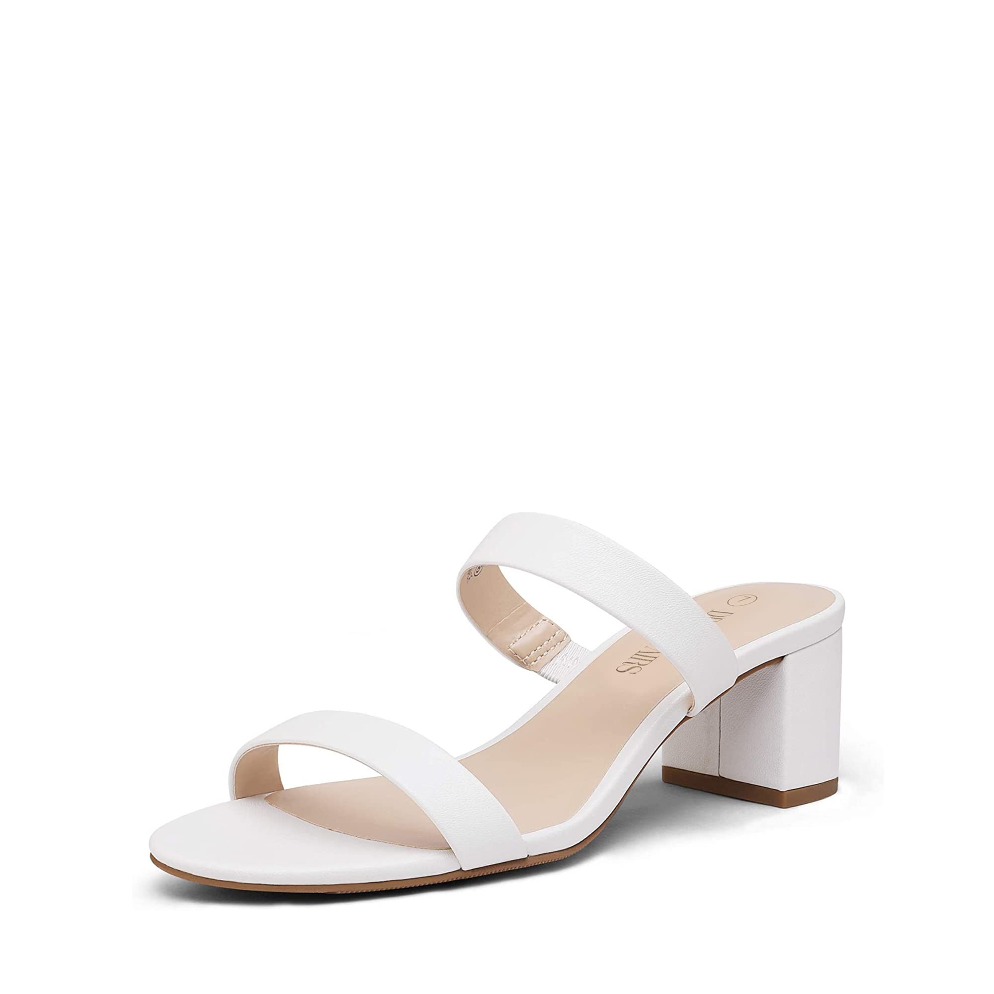 DREAM PAIRS Women's Comfort Block Slip On Mule Heels