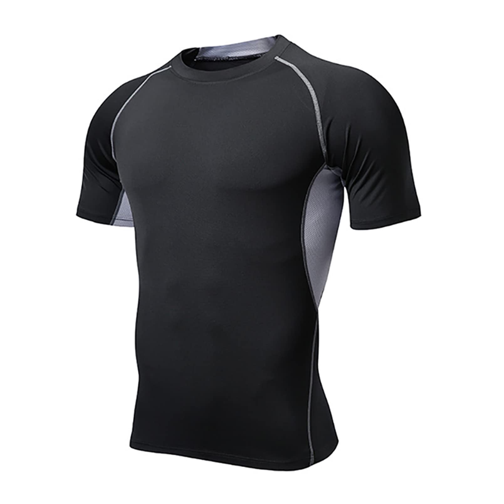 Men's Sports T-Shirt for Fitness Breathable and Quick Dry Athletic Short Sleeve 