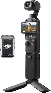 DJI Osmo Pocket 3 Creator Combo, Vlogging Camera with 1'' CMOS & 4K/120fps | 3-Axis Stabilization, Spotlight Follow, Fast Focusing, Mic Included for Clear Sound, Small Camera for Photography