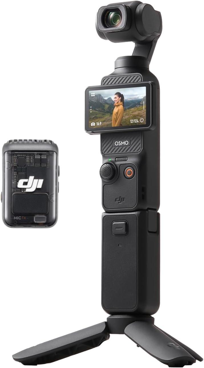 DJI Osmo Pocket 3 Creator Combo, Vlogging Camera with 1'' CMOS & 4K/120fps | 3-A