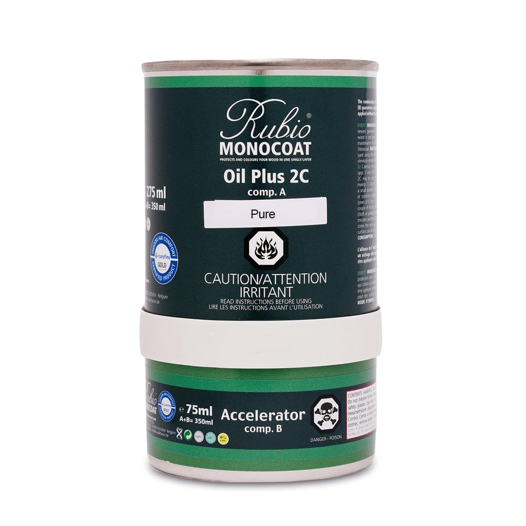 Rubio Monocoat Wood Oil Finish 16 m² - Pure | Oil Plus 2C | Quick-Dry, Eco-Frien