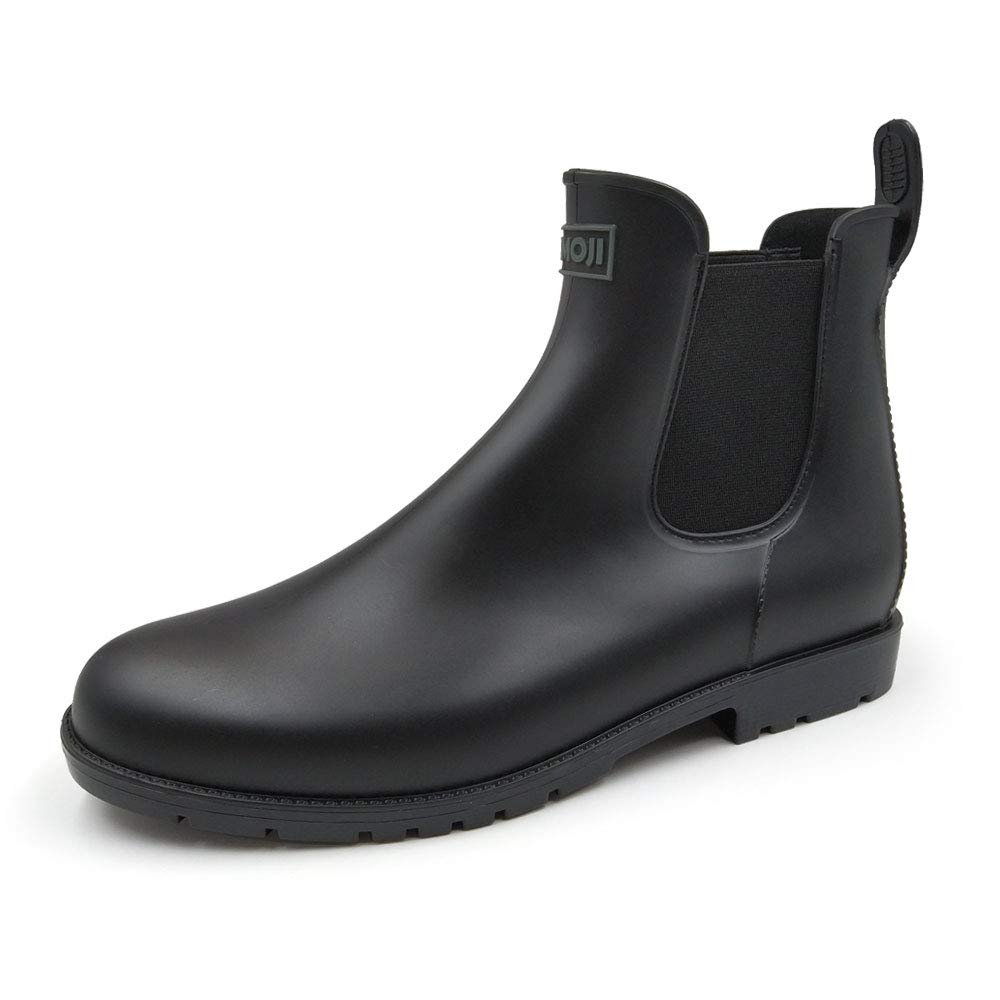AMOJI Botas de Agua para Mujer Botas de Lluvia de Eje Corto para Hombre Botas de