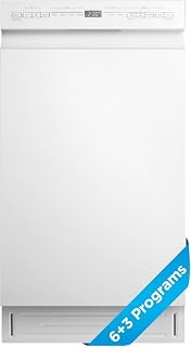 Midea 18 Inch Built-in Dishwasher, 8 Place Settings, Stainless Steel Tub | 6 Washing Cycles, Energy Star Certified with Heated Dry & High-Temp Wash, Slim Quiet for Apartments, and RVs, White