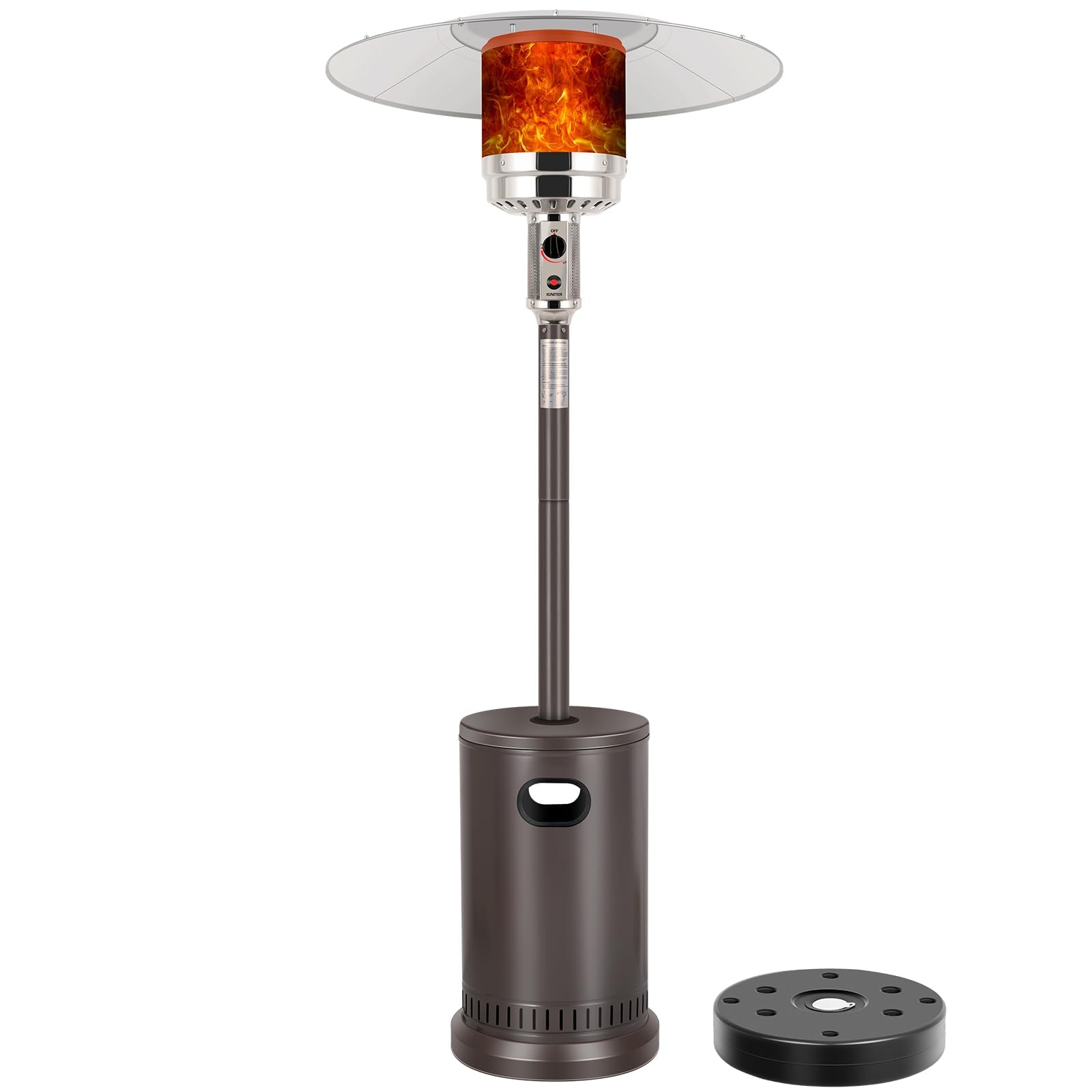 Hykolity 50,000 BTU Patio Heater with Sand Box, Table Design, Double-Layer Stain