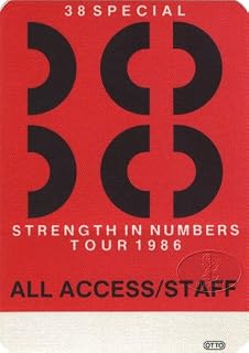 .38 Special 1986 Strength In Numbers Backstage Pass AAA