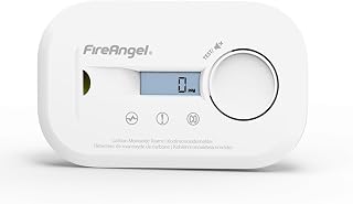 FireAngel FA6812 Digital Carbon Monoxide Detector for Home, 10yr CO Alarm | 1-Pack, Portable, Battery Carbon Monoxide Alarm for Home & Travel, CO Alarm Detector Monitor w/Screen for Campervans & Cars