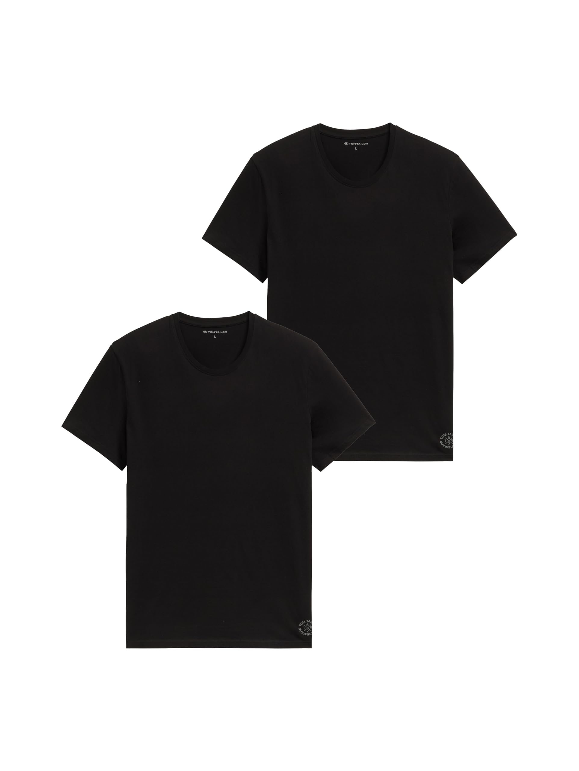 TOM TAILOR 1008638 Pack of 2 Men's Basic T-Shirts (Pack of 2)