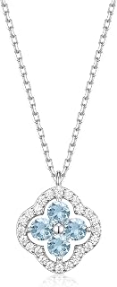 Free Bird 4 Leaf Clover Necklace, Women's Ruby July Birthstone Pendant, 18K Gold, Lucky Symbol, 925 Silver, Metal Allergies, Zirconia Accessories, Birthday, Jewelry, Christmas Gift, Women's, Popular