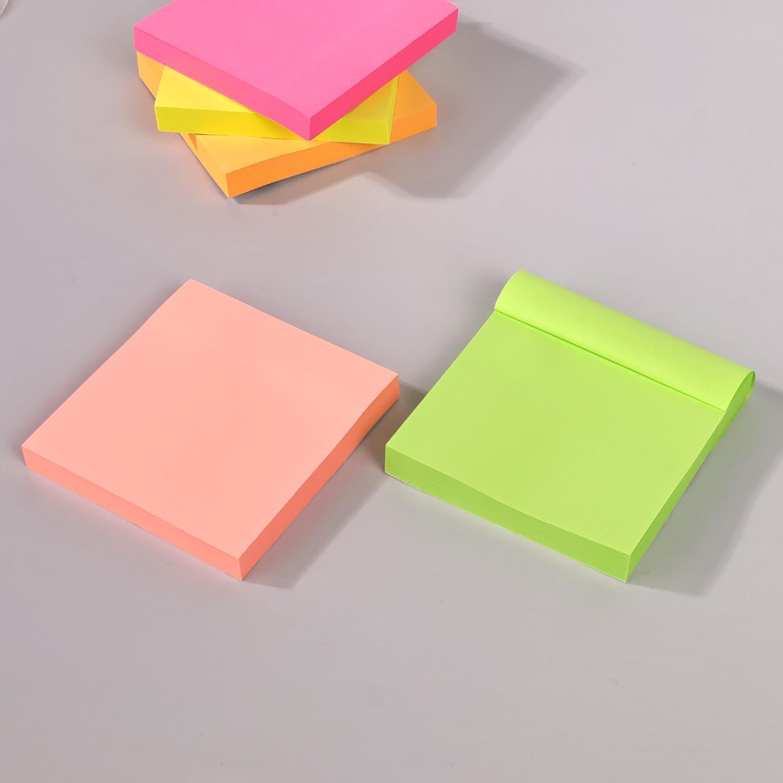 Sticky Notes 3x3 Inches, Bright Color Self Stick Pad Home Office Notebook 100 Sh