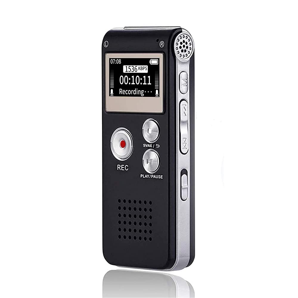 16GB Digital Voice Activated Recorder Sound Audio Recorder Dictaphone for Lectur