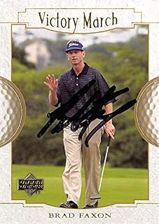 Autograph Warehouse 598166 Brad Faxon Autographed Golf Card - PGA Tour, Furman University, SC - 2001 Upper Deck Victory March No.145