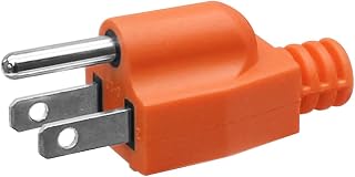 1 Pack Neutral Ground Bonding Plug for Portable Inverter Generator, Surge Protector with Floating Neutral on RV, Camper for Solve Open Ground Error (Orange)