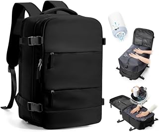 SZLX Vacuum Backpack Travel Bag with Pump,New Ryanair Cabin Size Bag 40x30x20 Backpack Wizz air,Ryanair Vacuum Cabin Bags 40x20x25 underseat Carry-ons Travel Backpack Cabin Size Women Men