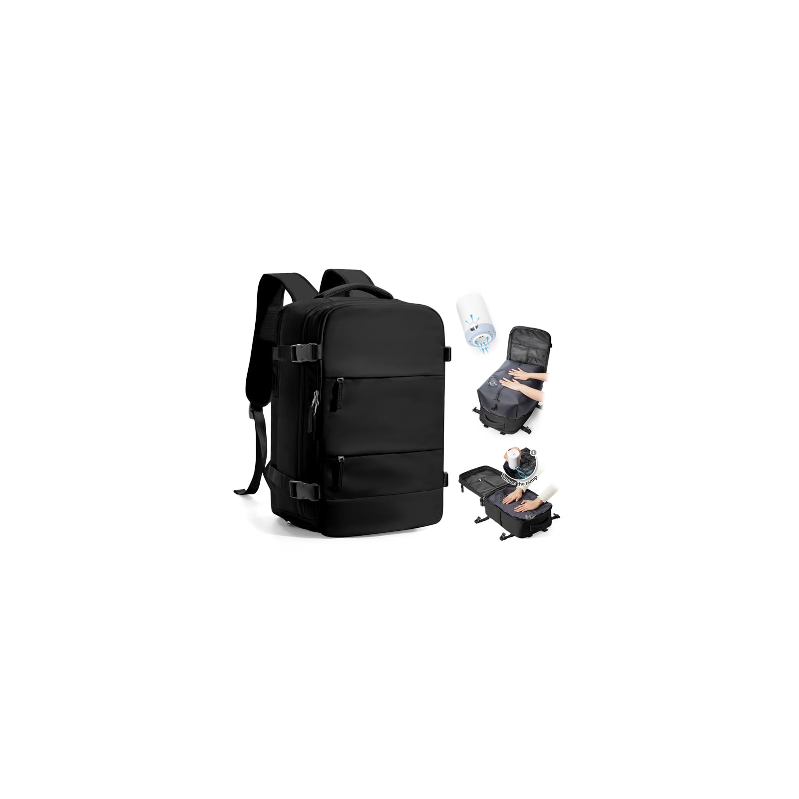 SZLX Vacuum Backpack Travel Bag with Pump,New Ryanair Cabin Size Bag 40x30x20 Ba