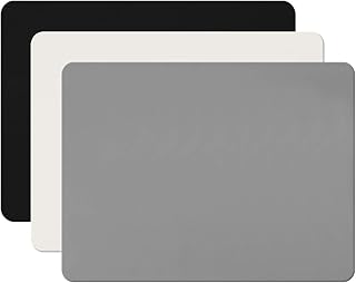 Gartful 3Pack Silicone Sheet for Crafts, Resin Jewelry Casting Molds Mat, Food Grade Silicone Placemat, Multipurpose Table Protector, Nonstick Nonskid Heat-Resistant, Black&Gray&Beige (15.7x11.8inch)