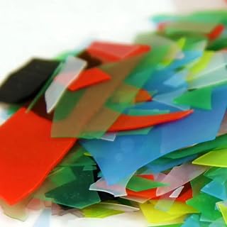 MUCOFEI 5bags Confetti Glass COE90 Microwave Kiln Fusing Glass for Jewelry Making