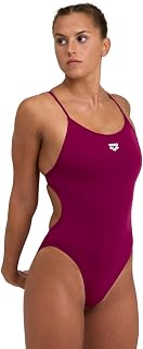 ARENA Women's Performance Women's Team Solid Lace Back Swimsuit One Piece Bathing Suit One Piece Swimsuit