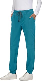 KOI Next Gen Women's 7 Pocket Good Vibe Jogger Scrub Pants with 4-Way Stretch and Elastic Waistband