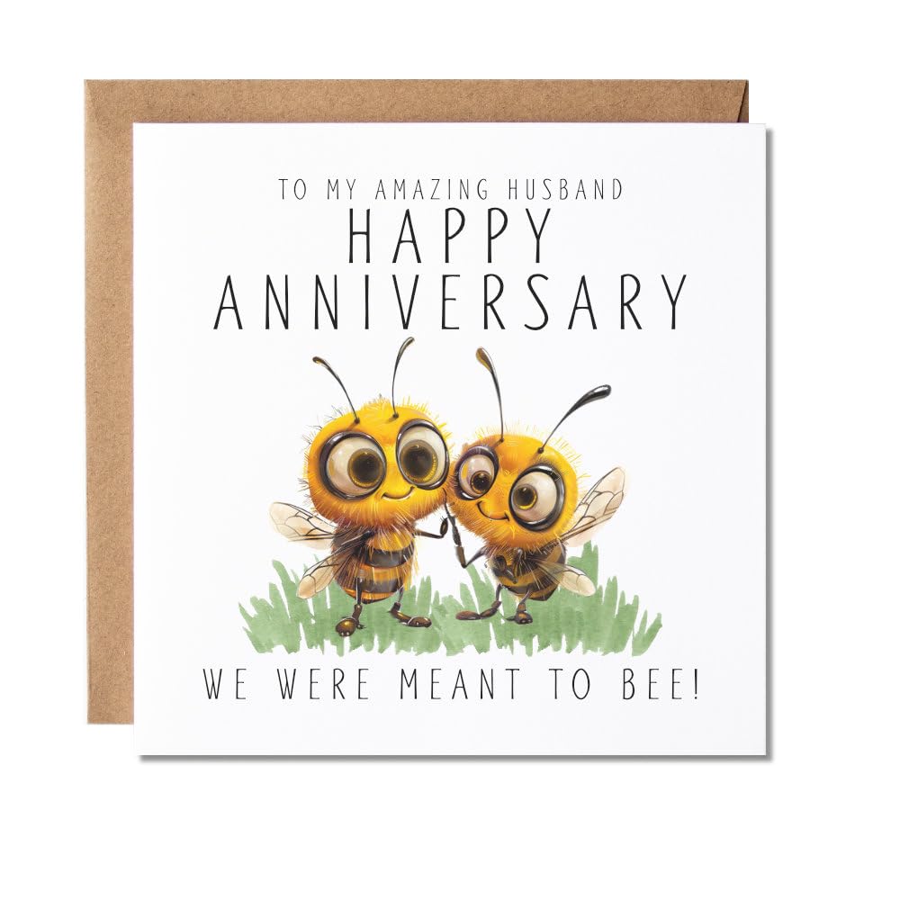 Maise & Rose Husband Anniversary Card We Were Ment To Bee 174 | Cute Bumble Bee,