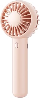 Gaiatop Mini Portable Fan, Small Personal Handheld Fan,Rechargeable | Powerful 3 Speed with Desktop Base, Lightweight, Battery Powered for Travel Lash Makeup Girls Women Gift Pink