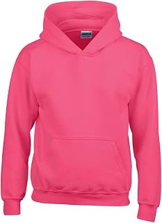 Gildan - Heavy Blend Unisex Boys Girls Hoodie, Heliconia