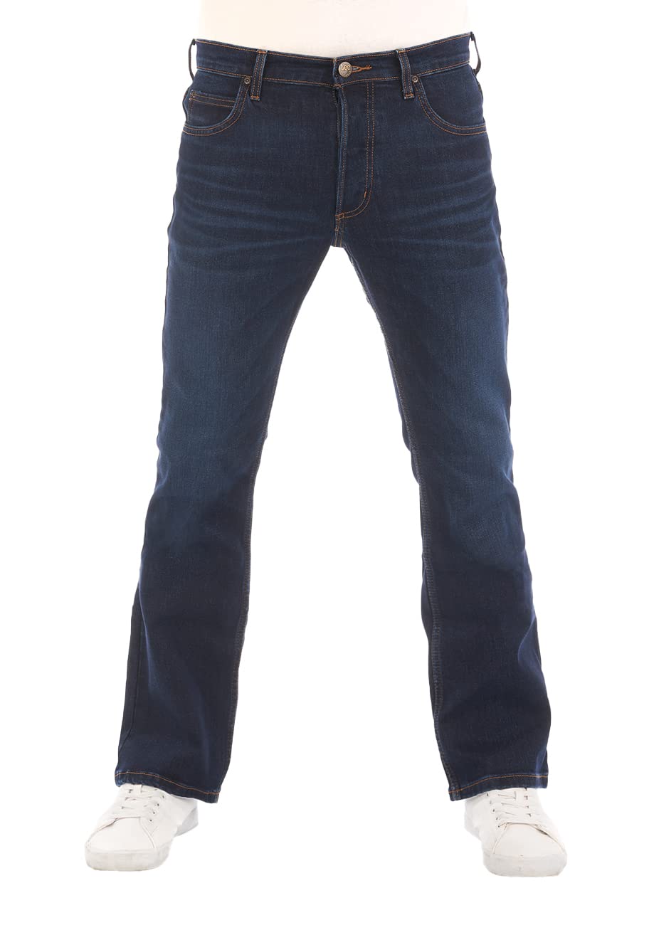 Lee Denver Men's Jeans Bootcut Denim Stretch Trousers Cotton Blue W30-W44